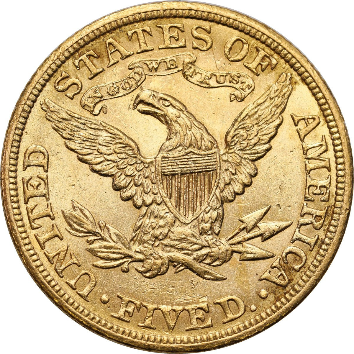 USA. Złote 5 dolarów 1904 Liberty Filadelfia